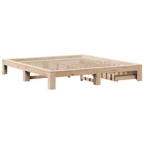 Sengeramme uden madras 180x200 cm massivt fyrretræ