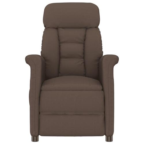 Massagestol imiteret ruskind brun