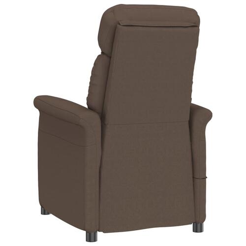 Massagestol imiteret ruskind brun