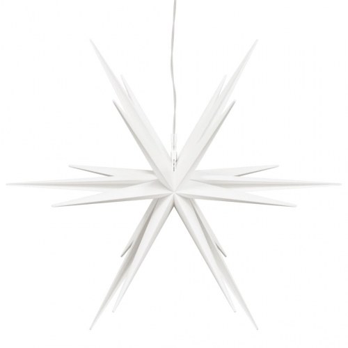 Foldbar juledekoration med LED-lys 43 cm - hvid