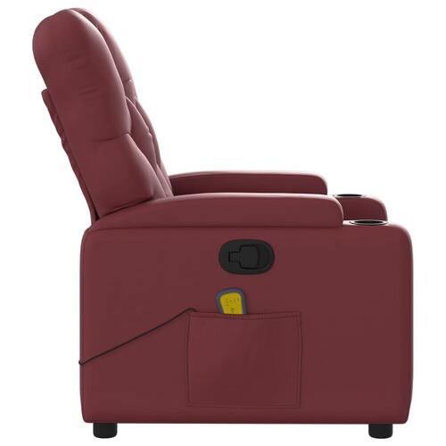 Massagestol kunstlæder vinrød