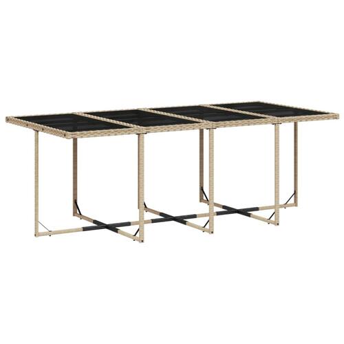 Spisebordssæt til haven 13 dele med hynder polyrattan beige