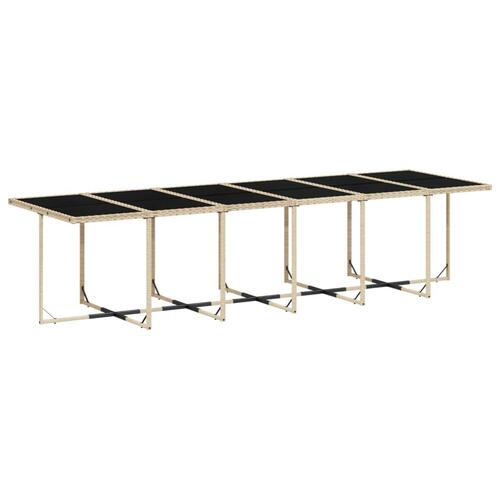 Spisebordssæt til haven 13 dele med hynder polyrattan beige