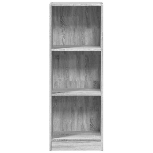 Bogreol 40x24x109 cm konstrueret træ grå sonoma-eg