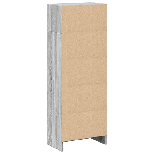 Bogreol 40x24x109 cm konstrueret træ grå sonoma-eg
