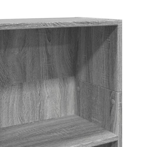 Bogreol 40x24x109 cm konstrueret træ grå sonoma-eg