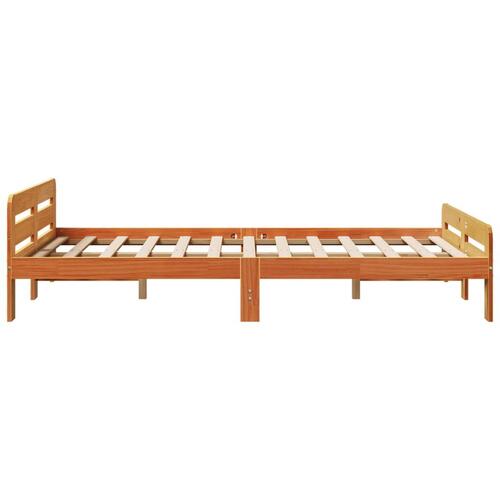 Sengeramme uden madras 120x190 cm massivt fyrretræ gyldenbrun