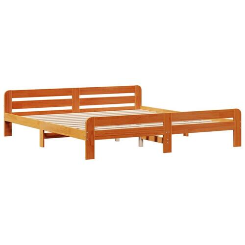Sengeramme uden madras 180x200 cm massivt fyrretræ gyldenbrun