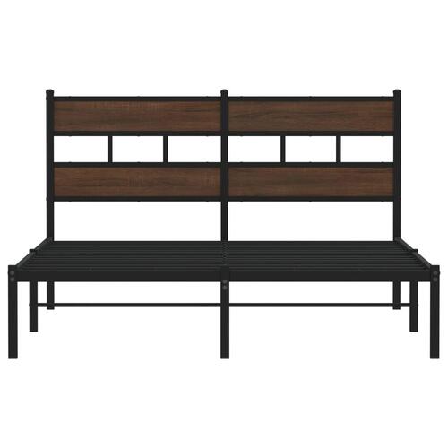 Sengeramme m. sengegavl 160x200 cm uden madras brunt eg