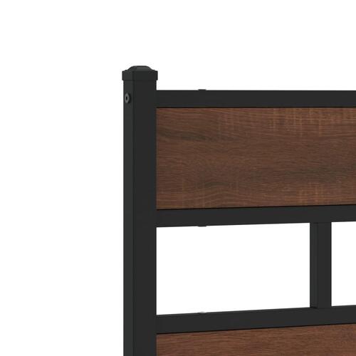 Sengeramme m. sengegavl 160x200 cm uden madras brunt eg