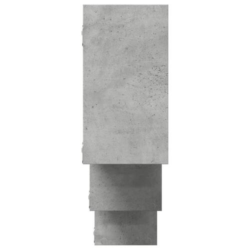 Væghylde 159x18x66 cm konstrueret træ betongrå
