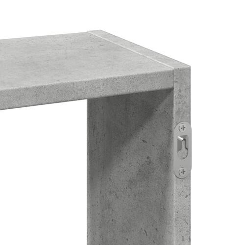 Væghylde 159x18x66 cm konstrueret træ betongrå