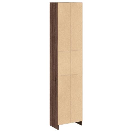 Bogreol 40x24x176 cm konstrueret træ brun egetræsfarve