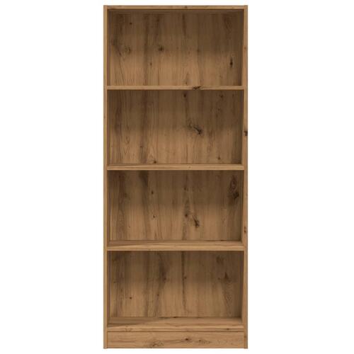 Bogreol 60x24x143 cm konstrueret træ egetræsfarvet