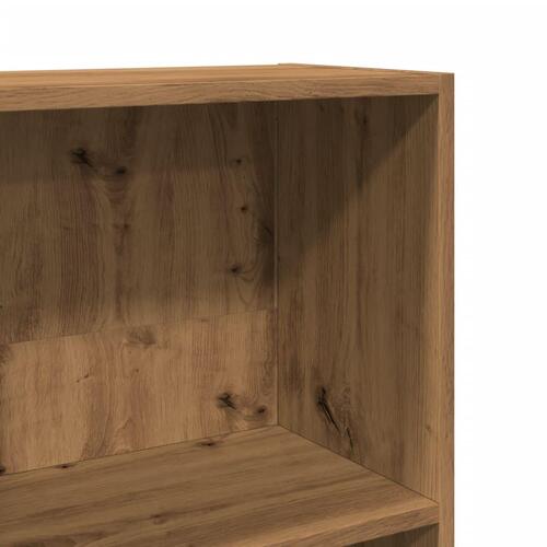 Bogreol 60x24x143 cm konstrueret træ egetræsfarvet