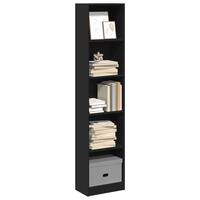 Bogreol 40x24x176 cm konstrueret træ sort