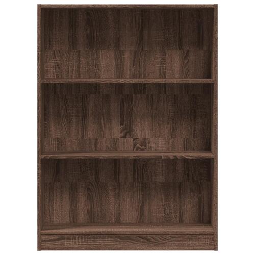 Bogreol 80x24x109 cm konstrueret træ brun egetræsfarve