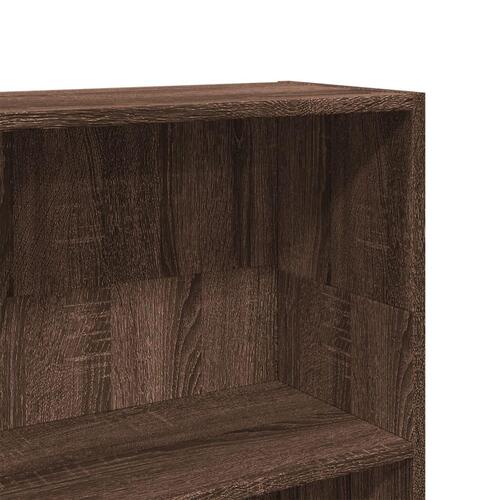 Bogreol 80x24x109 cm konstrueret træ brun egetræsfarve