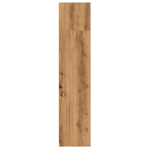 Bogreol 80x24x109 cm konstrueret træ egetræsfarve