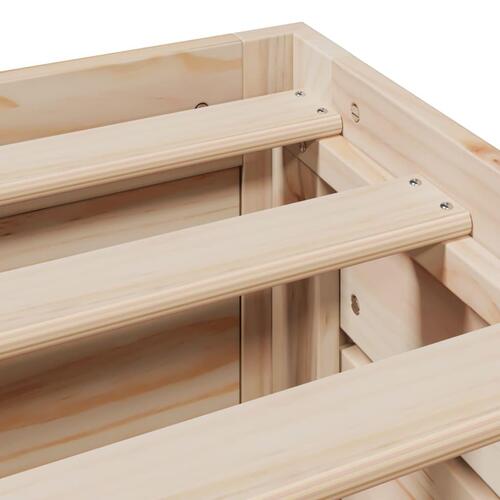 Sengeramme m. skuffer 135x190 cm uden madras massivt fyr hvid