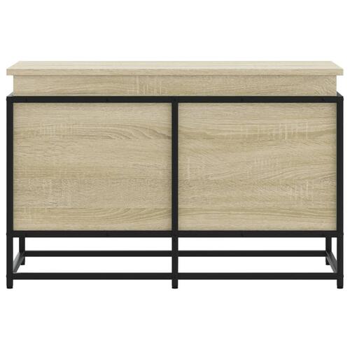 Opbevaringsboks med låg 80x40x51,5 cm konstrueret træ sonoma-eg