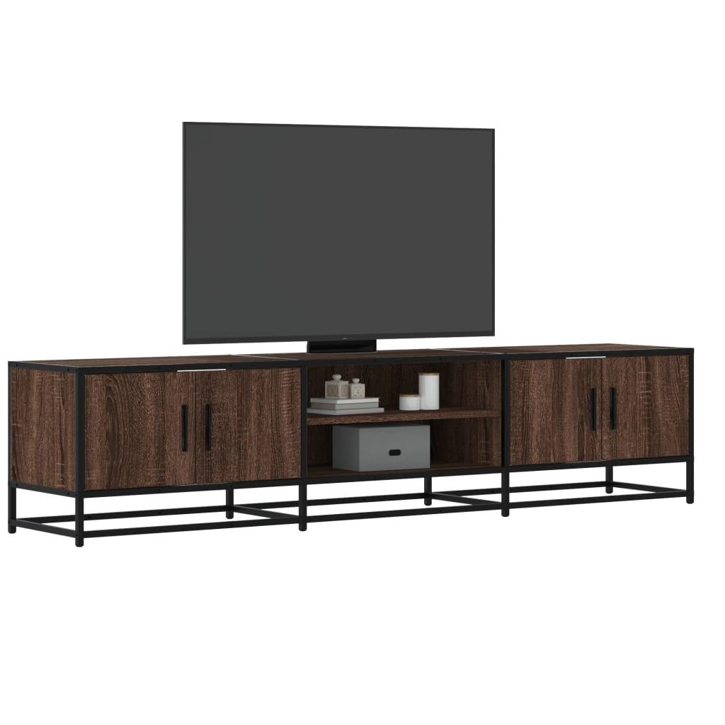 Tv-bord 180x35x41 cm konstrueret træ brun egetræsfarve