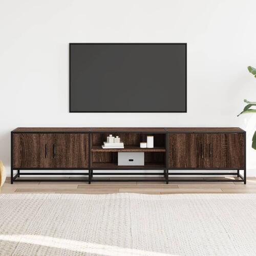 Tv-bord 180x35x41 cm konstrueret træ brun egetræsfarve