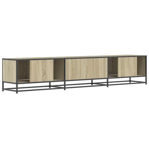 Tv-bord 210x35x41 cm konstrueret træ sonoma-eg