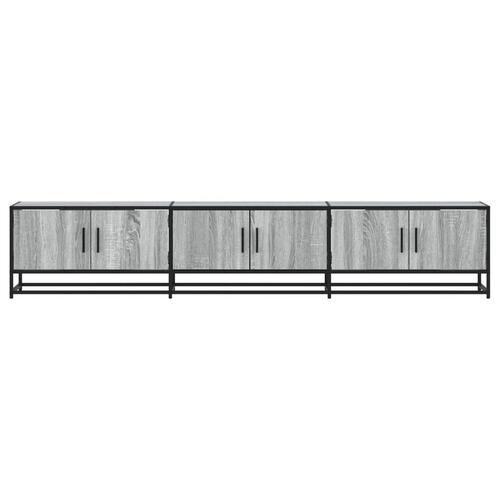 Tv-bord 210x35x41 cm konstrueret træ grå sonoma-eg