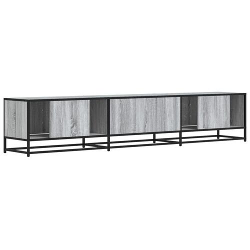 Tv-bord 210x35x41 cm konstrueret træ grå sonoma-eg