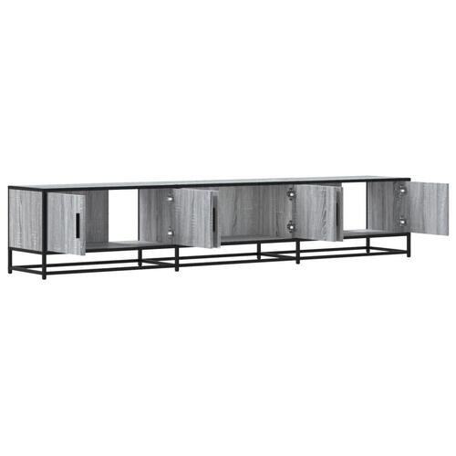 Tv-bord 210x35x41 cm konstrueret træ grå sonoma-eg