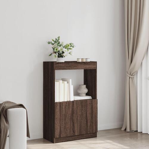 Skab 63x33x100 cm konstrueret træ brun egetræsfarve