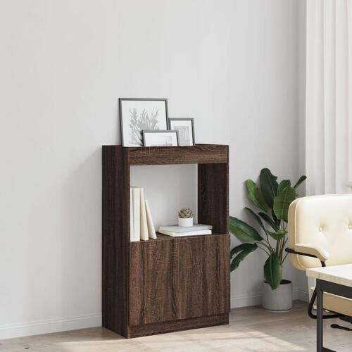 Skab 63x33x100 cm konstrueret træ brun egetræsfarve