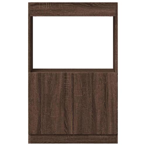 Skab 63x33x100 cm konstrueret træ brun egetræsfarve