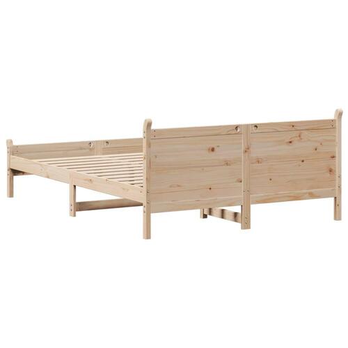 Sengeramme uden madras 150x200 cm massivt fyrretræ