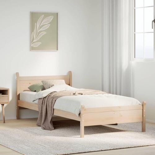 Sengeramme uden madras 100x200 cm massivt fyrretræ