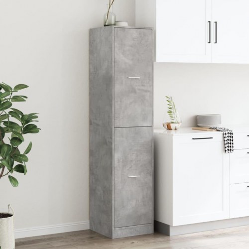Apotekerskab 40×40,5×174,5 cm i konstrueret træ - betongrå