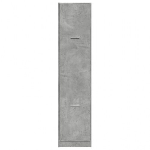 Apotekerskab 40×40,5×174,5 cm i konstrueret træ - betongrå