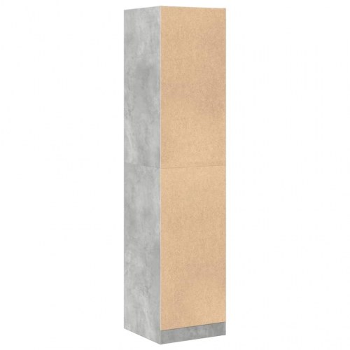 Apotekerskab 40×40,5×174,5 cm i konstrueret træ - betongrå