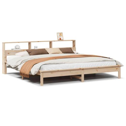 Sengeramme uden madras 200x200 cm massivt fyrretræ
