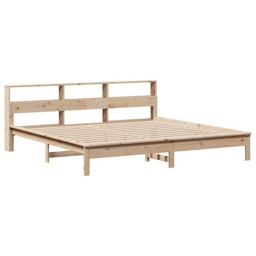 Sengeramme uden madras 200x200 cm massivt fyrretræ
