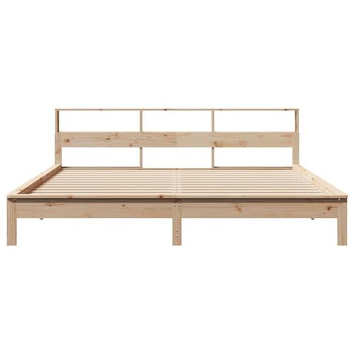 Sengeramme uden madras 200x200 cm massivt fyrretræ