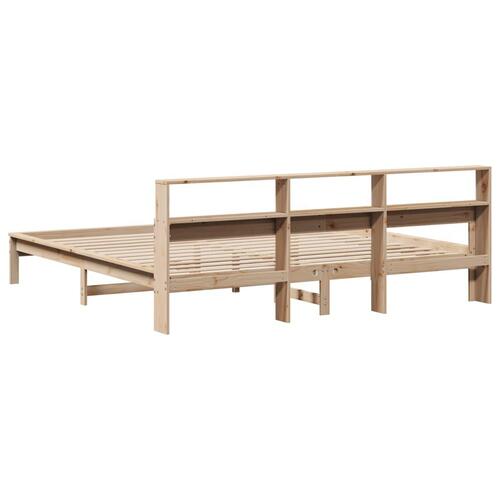 Sengeramme uden madras 200x200 cm massivt fyrretræ
