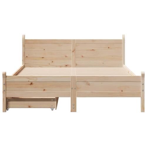 Sengeramme uden madras 120x200 cm massivt fyrretræ