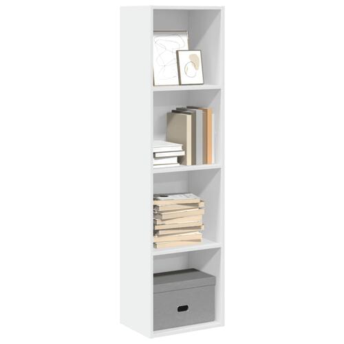 Bogreol 40x30x152 cm konstrueret træ hvid