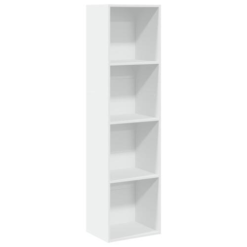 Bogreol 40x30x152 cm konstrueret træ hvid