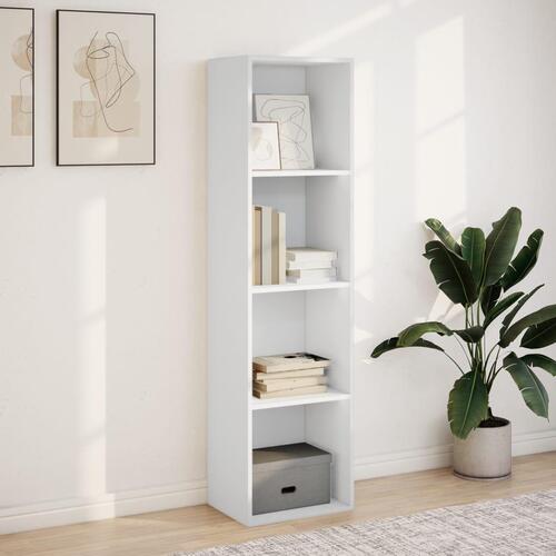 Bogreol 40x30x152 cm konstrueret træ hvid