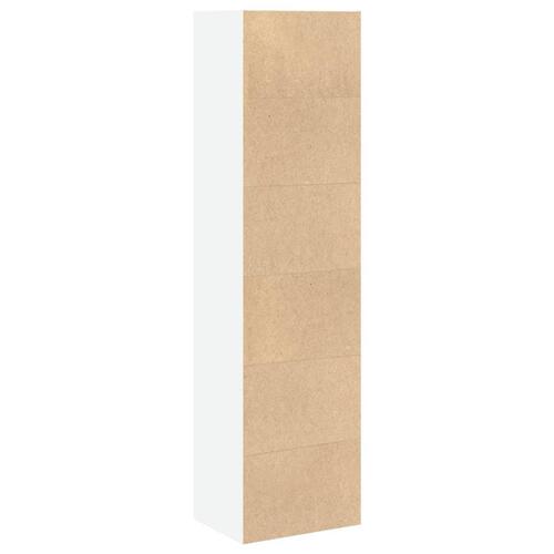 Bogreol 40x30x152 cm konstrueret træ hvid