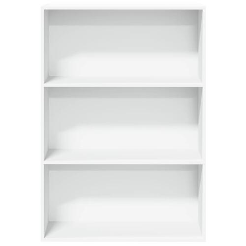 Bogreol 80x30x114 cm konstrueret træ hvid