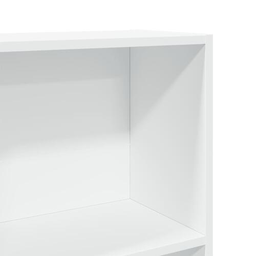 Bogreol 80x30x114 cm konstrueret træ hvid